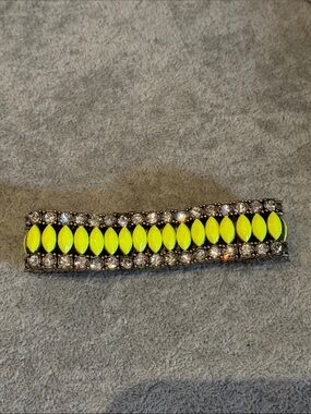 J crew Neon Yellow Crystal Stretch Bracelet